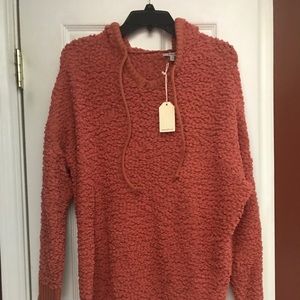 Rust popcorn hoodie, sweater, NWT small